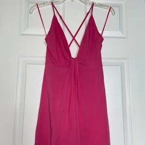 Pink mini dress with adjustable straps